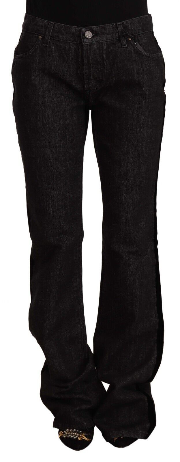 GF Ferre Jean Bootcut Noir Taille Moyenne en Denim 100% Coton