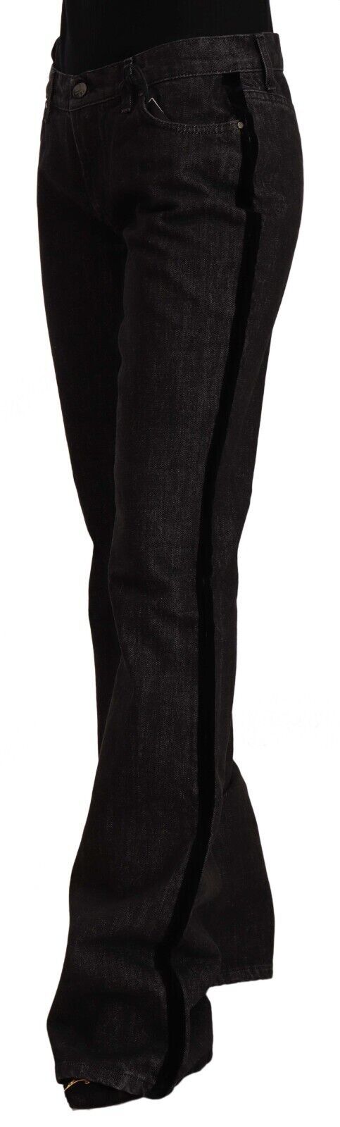 GF Ferre Jean Bootcut Noir Taille Moyenne en Denim 100% Coton