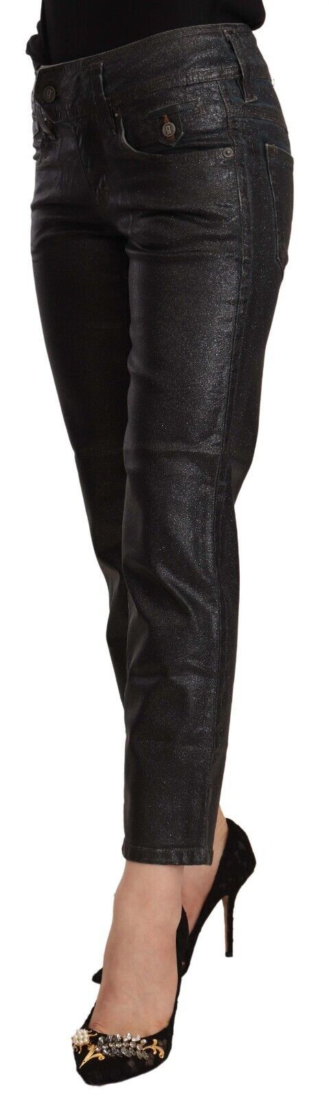 Pantalon Cropped Noir Pailleté John Galliano - Taille 40