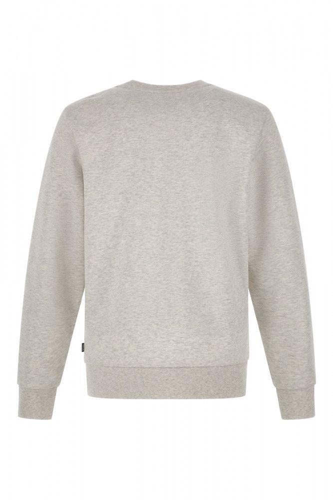 Sweat-shirt en coton Hugo Boss, col rond, gris élégant