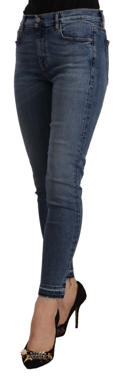 Don The Fuller Jeans Femme Slim Fit Cropped Bleu - Confort et Style