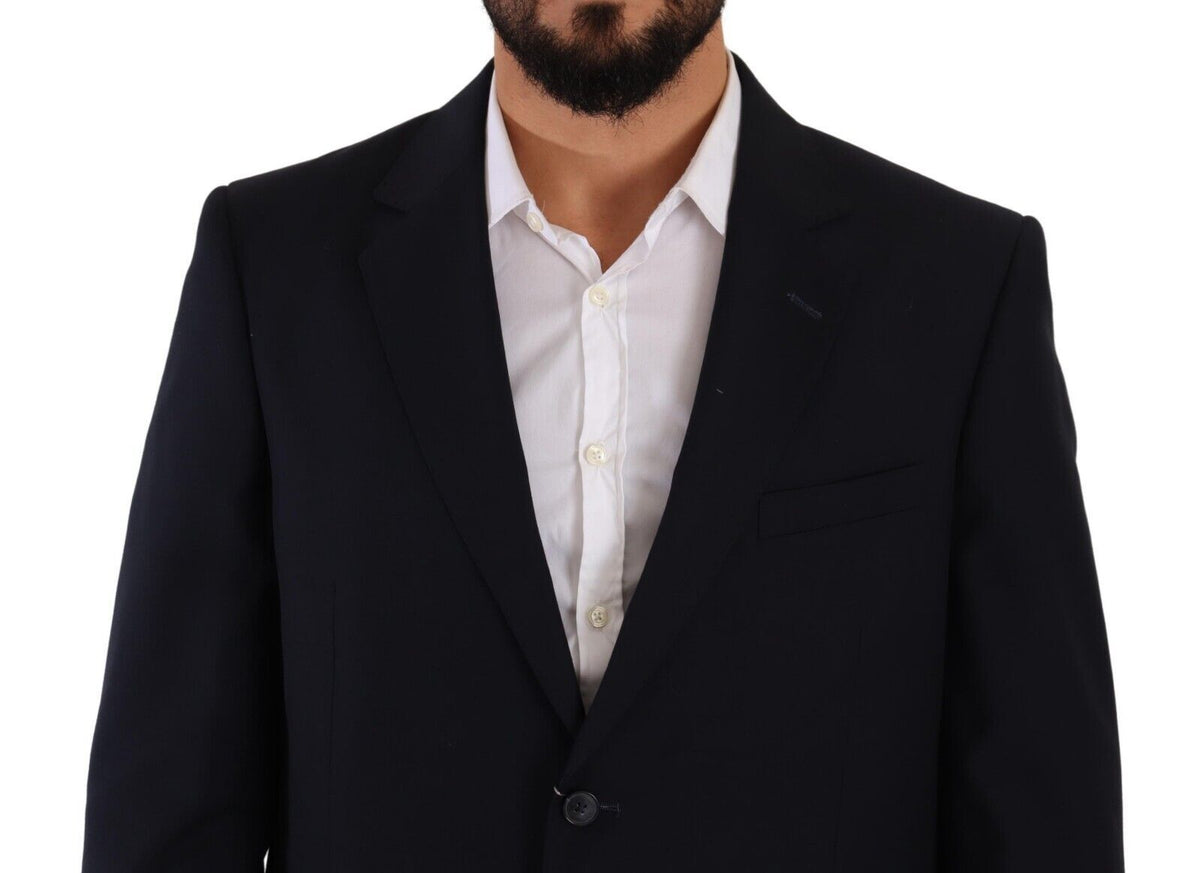 Domenico Tagliente Costume Formelle Noir en Polyester à Boutonnage Simple