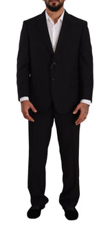 Domenico Tagliente Costume Formelle Noir en Polyester à Un Bouton