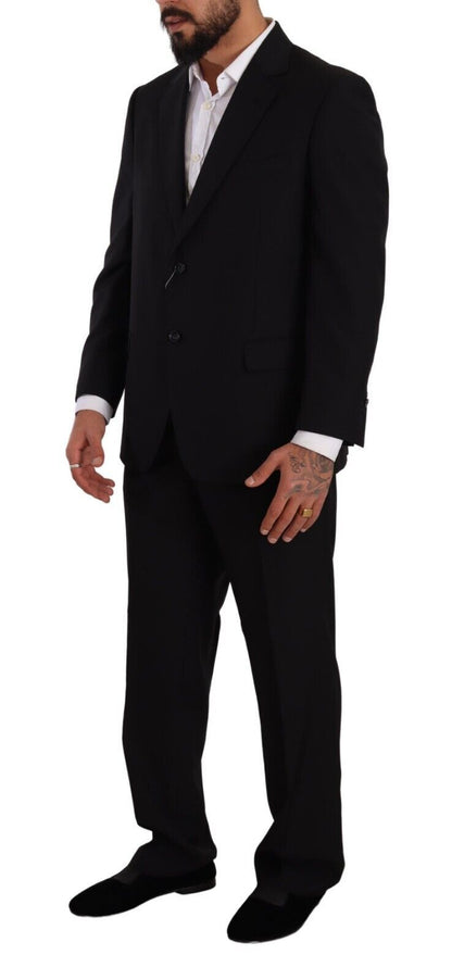 Costume formel noir en polyester à simple boutonnage de Domenico Tagliente