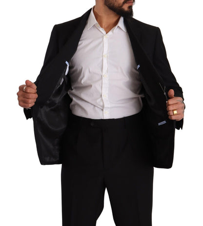 Costume formel noir en polyester à simple boutonnage de Domenico Tagliente