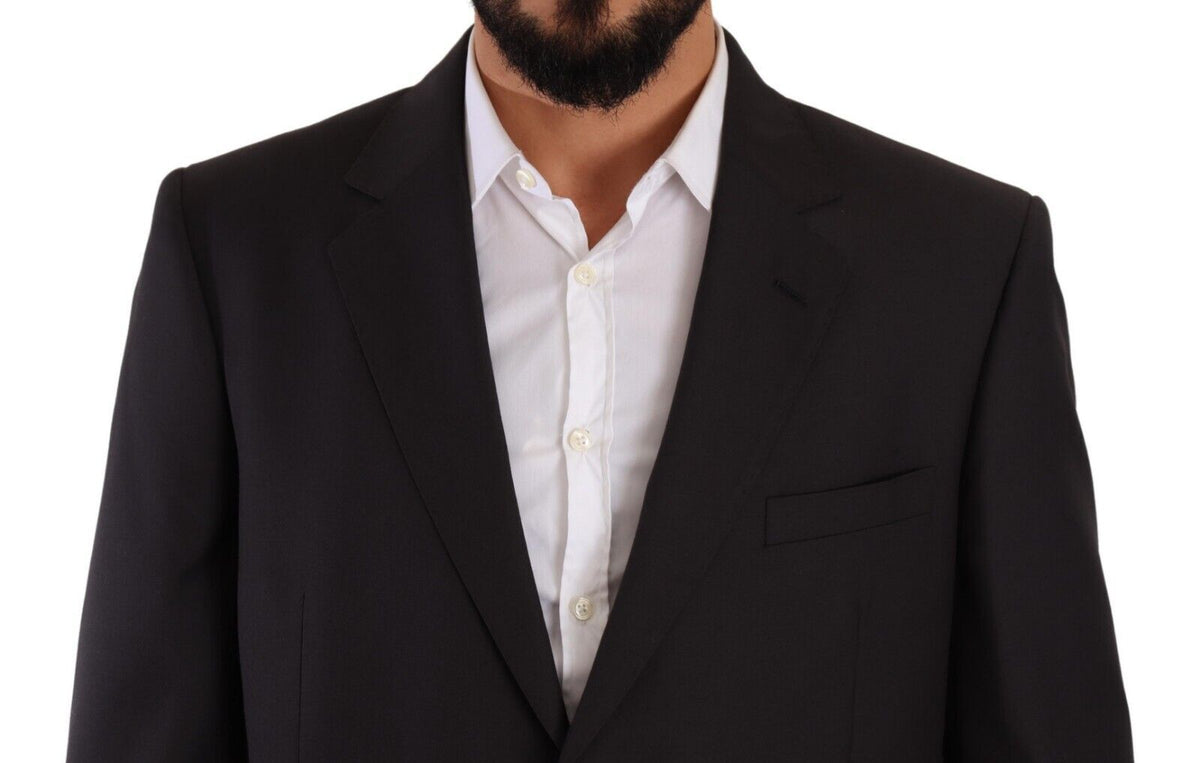 Domenico Tagliente Costume Formelle Gris en Polyester à Simple Boutonnage