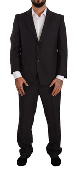 Domenico Tagliente Costume Formelle Gris Foncé à Boutonnage Simple