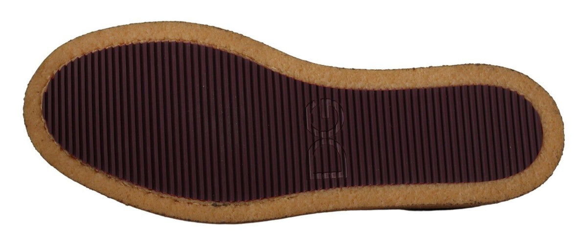 Dolce & Gabbana Mocassins en Suède et Cuir Crocodile Marron