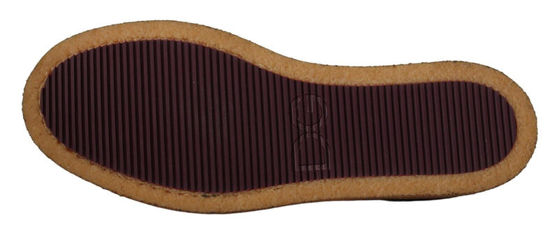 Dolce & Gabbana Mocassins en Suède et Cuir Crocodile Marron