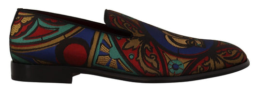 Dolce & Gabbana veelkleurige jacquard kroon slippers/schoenen
