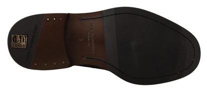 Chaussures derby formelles en cuir noir Dolce & Gabbana