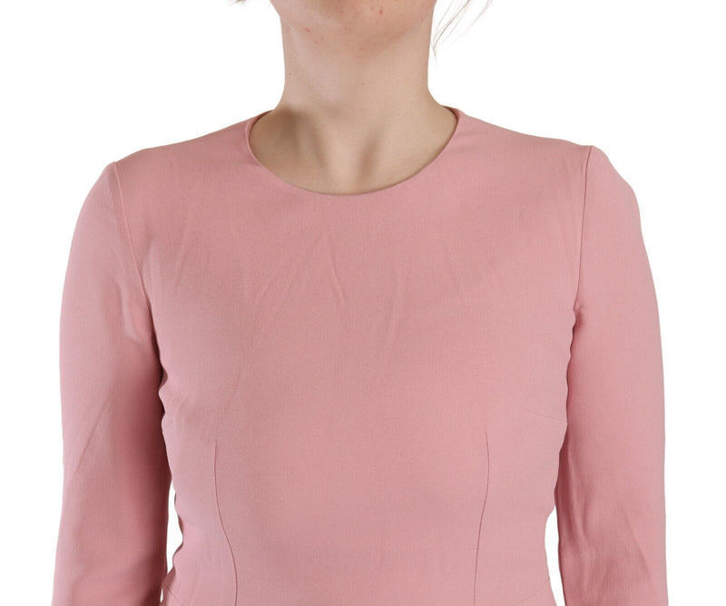 Robe A-line Dolce & Gabbana Rose à Manches 3/4 - Authentique