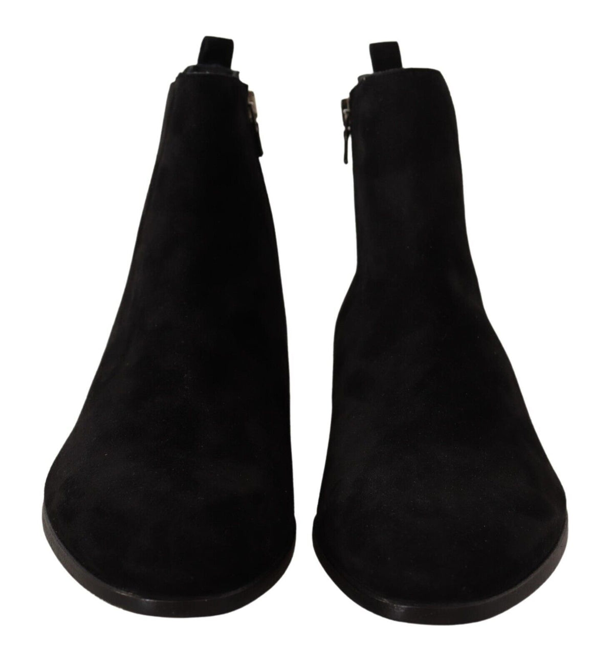 Dolce & Gabbana Black Suede Leather Chelsea Boots for Men