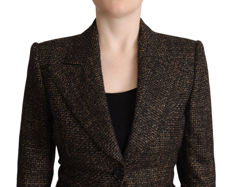Dolce & Gabbana Ensemble 2 Pièces en Laine Marron Foncé