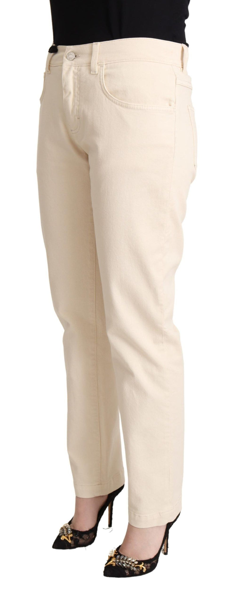 Dolce & Gabbana Jeans Skinny Femme en Denim Blanc