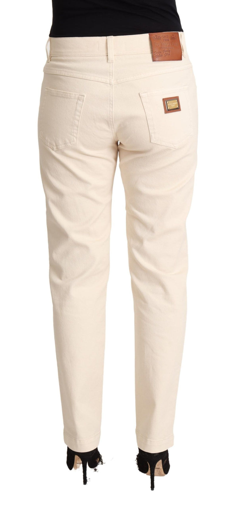 Dolce & Gabbana Jeans Skinny Femme en Denim Blanc