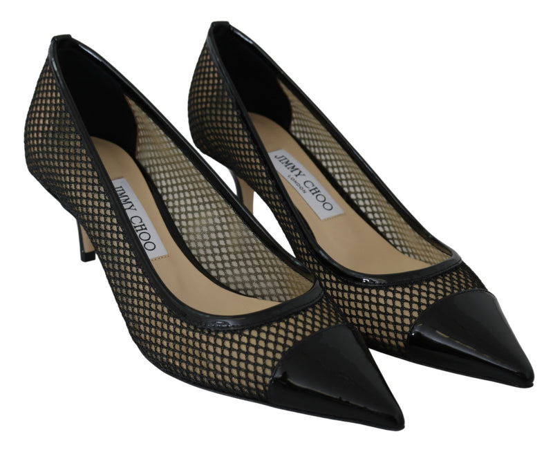 Escarpins à bout pointu en maille vernie Chic de Jimmy Choo