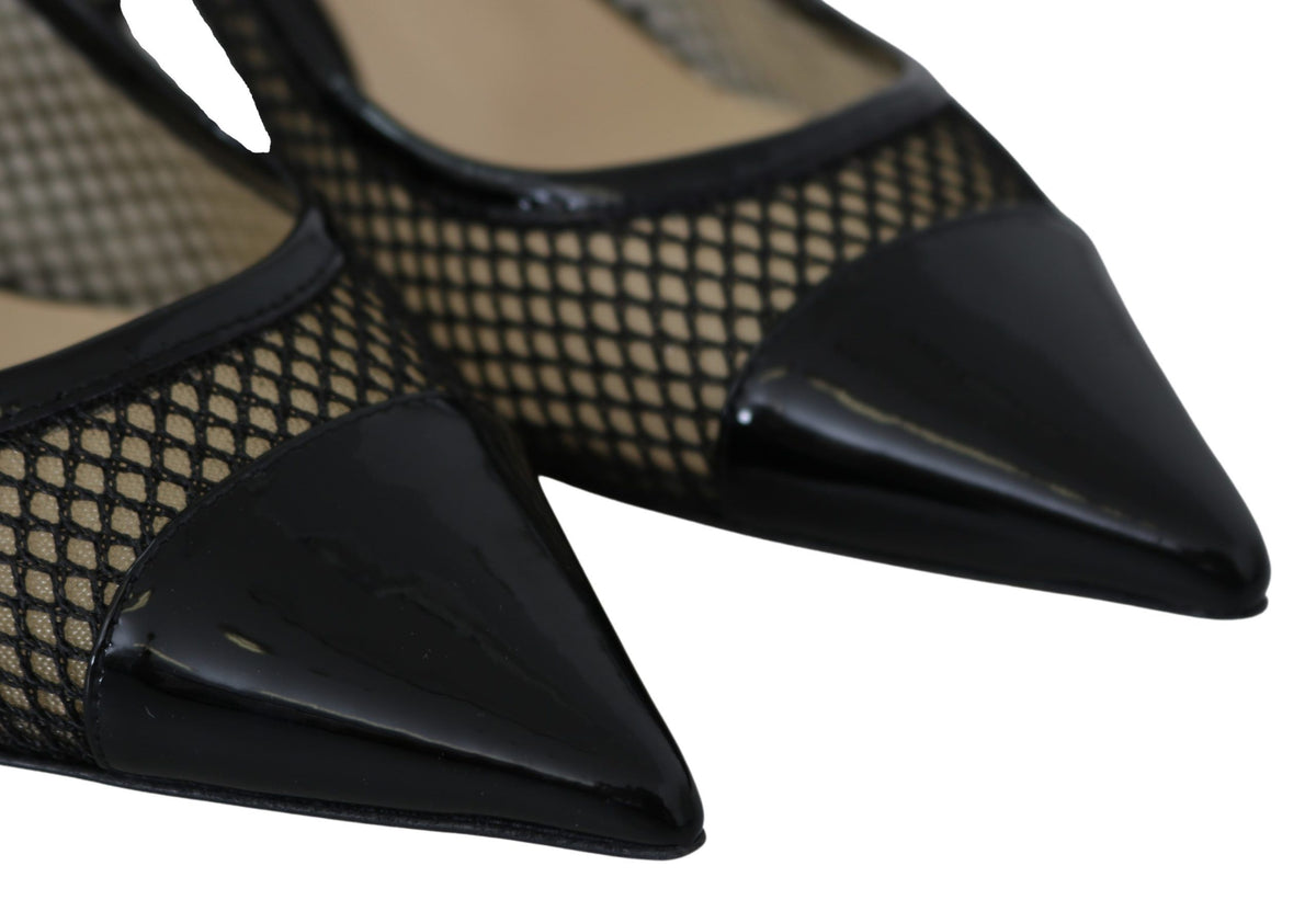 Escarpins à bout pointu en maille vernie Chic de Jimmy Choo