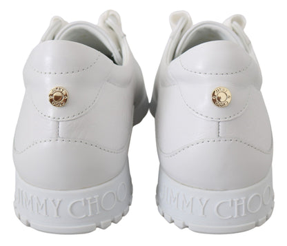 Sneakers en cuir blanc élégantes de Jimmy Choo