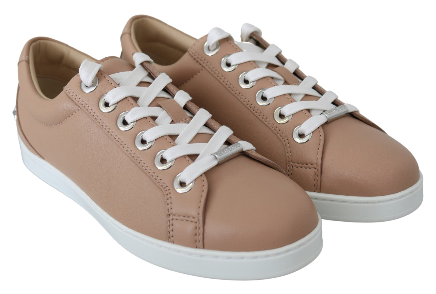 Jimmy Choo Sneakers van gepoederd roze nappaleder