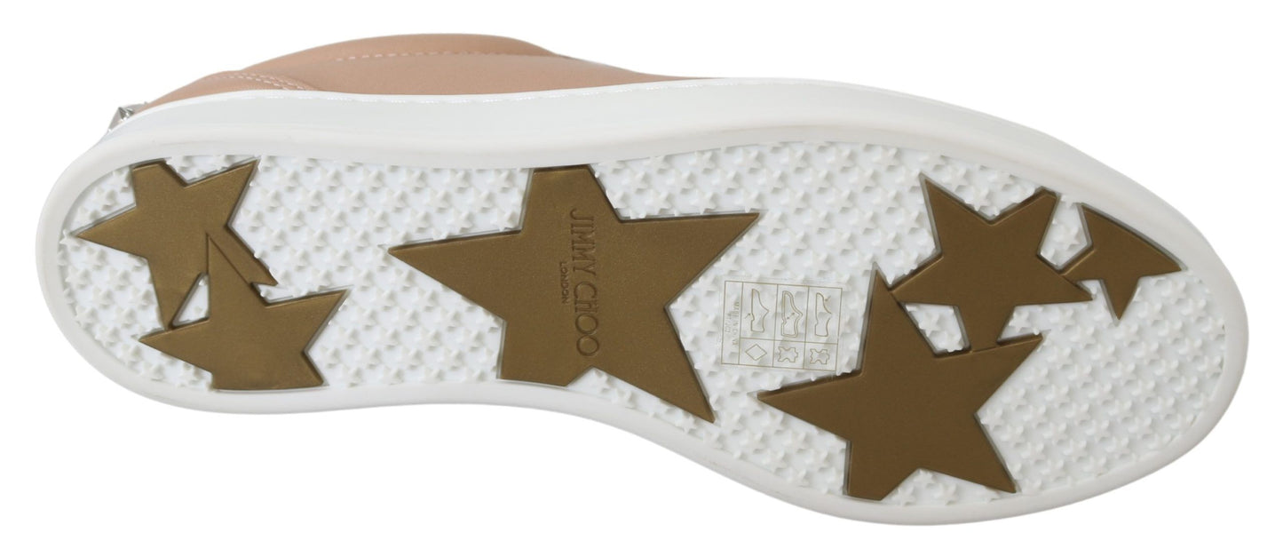 Jimmy Choo Sneakers van gepoederd roze nappaleder