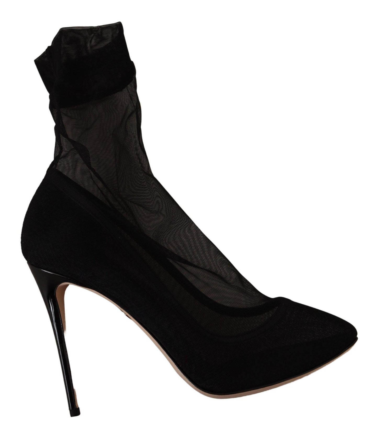 Bottines en tulle extensible noir Dolce & Gabbana