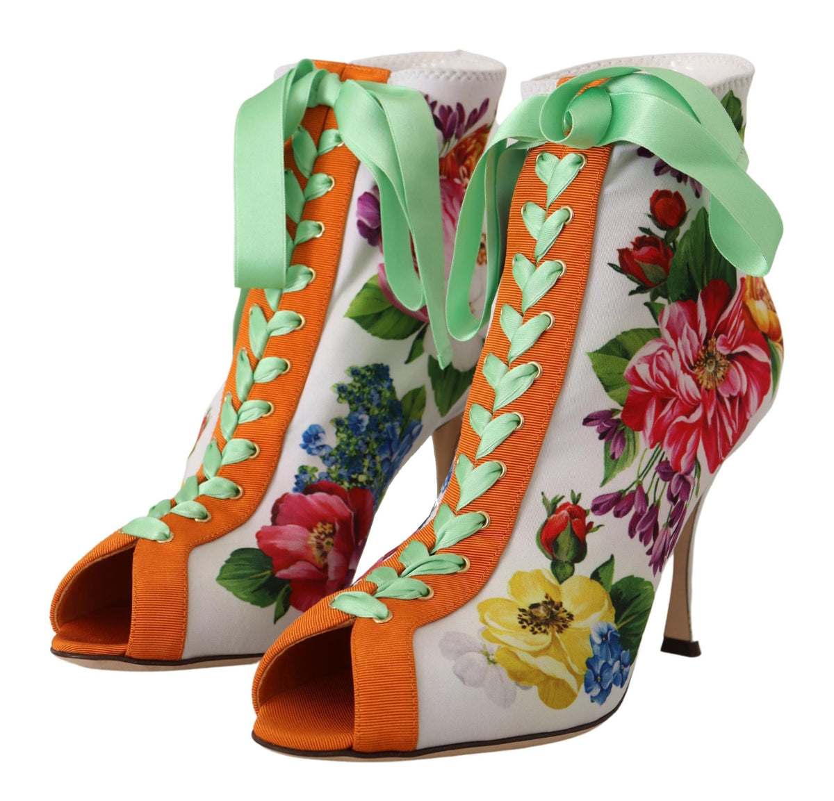 Dolce & Gabbana White Jersey Stretch Open Toe Heels