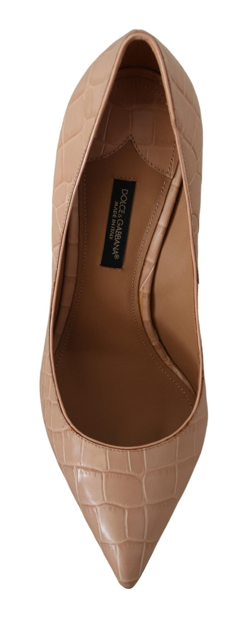 Dolce & Gabbana Beige Leather Bellucci Heels - Élégantes Escarpins