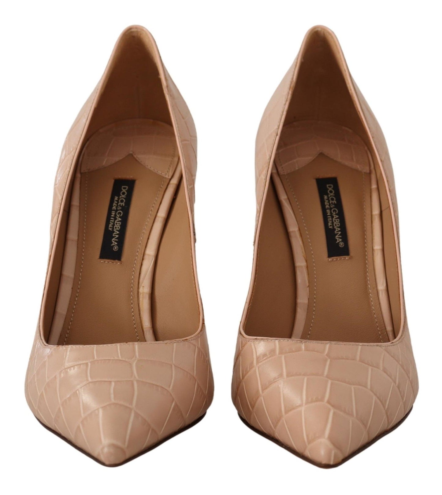 Dolce & Gabbana beige leren Bellucci hakken, pumps, schoenen