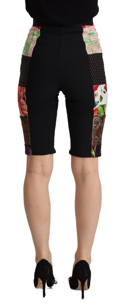 Dolce & Gabbana Cropped broek met patchworkmotief en hoge taille in meerdere kleuren