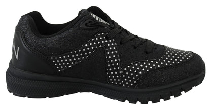 Plein Sport Chaussures de sport Jasmines, élégantes, noires, type running.