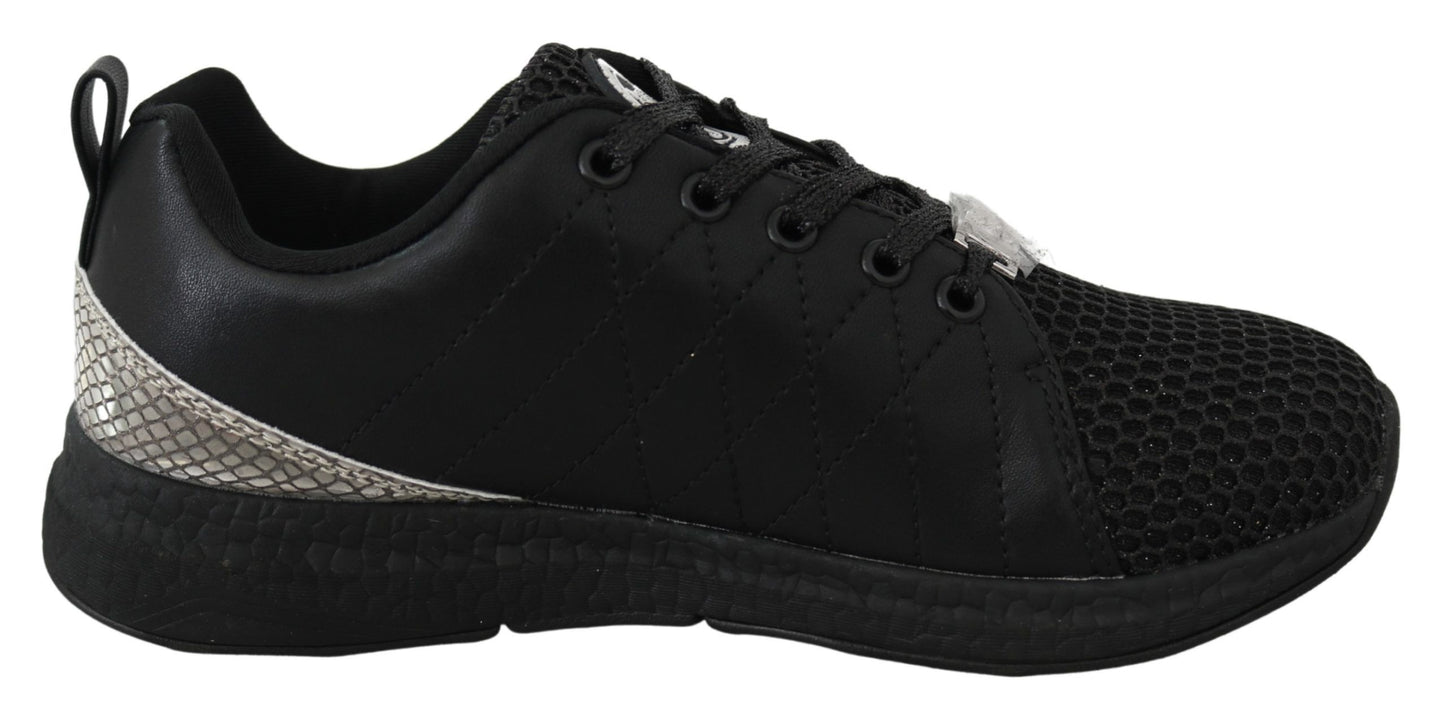 Plein Sport Exquisite Black Runner Gisella Sportsneakers