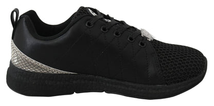 Plein Sport Exquisite Black Runner Gisella Sportsneakers
