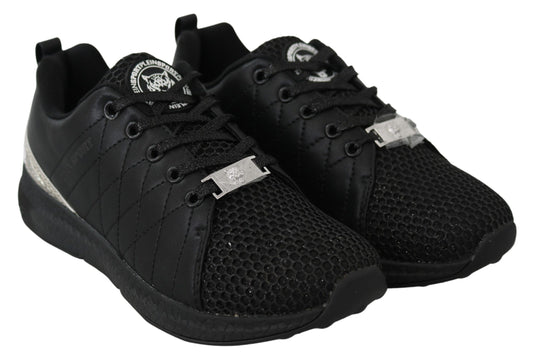 Plein Sport Exquisite Black Runner Gisella Sportsneakers