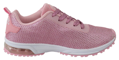 Sneakers Plein Sport Chic, rose poudré, fabrication artisanale.
