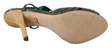 Dolce & Gabbana Sandales à Talons en Python Vert