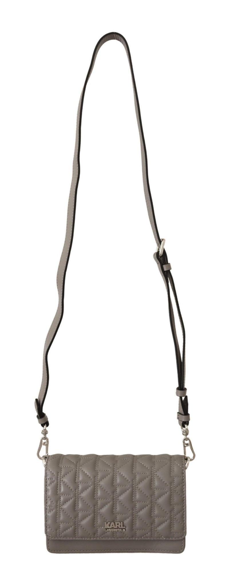 Sac à bandoulière en cuir gris élégant Karl Lagerfeld