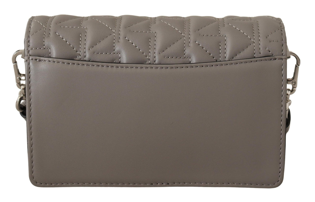 Sac à bandoulière en cuir gris élégant Karl Lagerfeld
