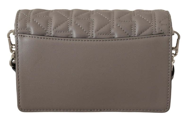 Sac à bandoulière en cuir gris élégant Karl Lagerfeld