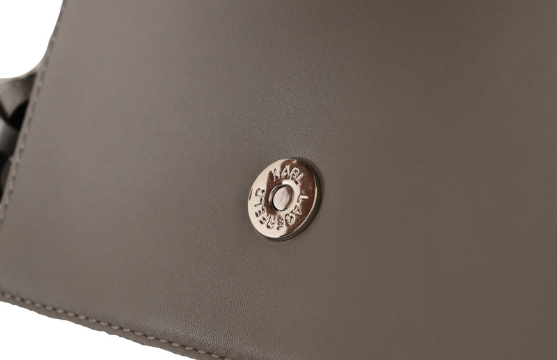 Sac à bandoulière en cuir gris élégant Karl Lagerfeld
