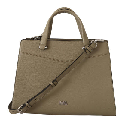 Karl Lagerfeld Enchanting Sage Green leren tas