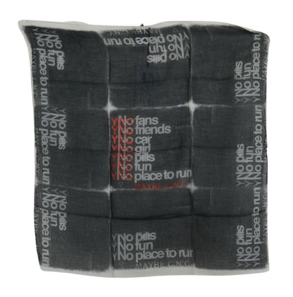 Foulard en laine gris foncé de marque Costume National