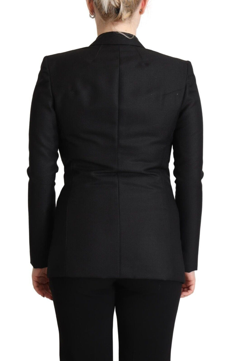 Costume National Veste Noire à Manches Longues Double Boutonnage