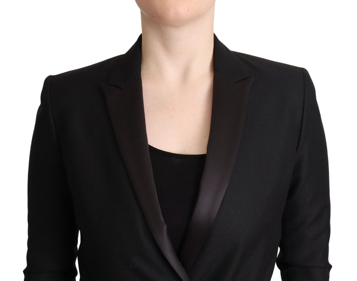 Costume National Veste Noire à Manches Longues Double Boutonnage