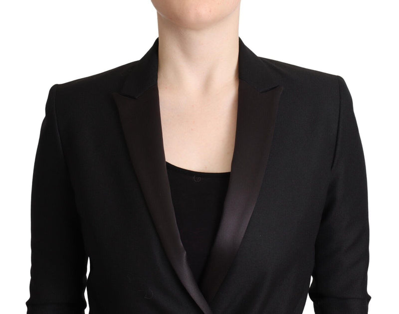 Costume National Veste Noire à Manches Longues Double Boutonnage
