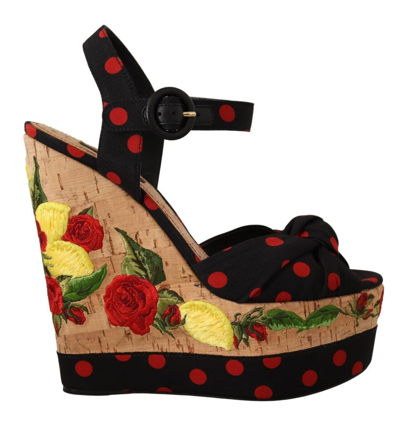 Dolce & Gabbana Multicolor Platform Wedges Sandals