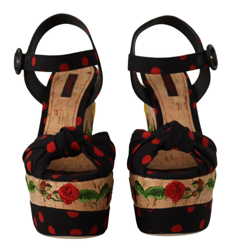 Dolce & Gabbana Multicolor Platform Wedges Sandals