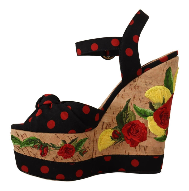 Dolce & Gabbana Multicolor Platform Wedges Sandals
