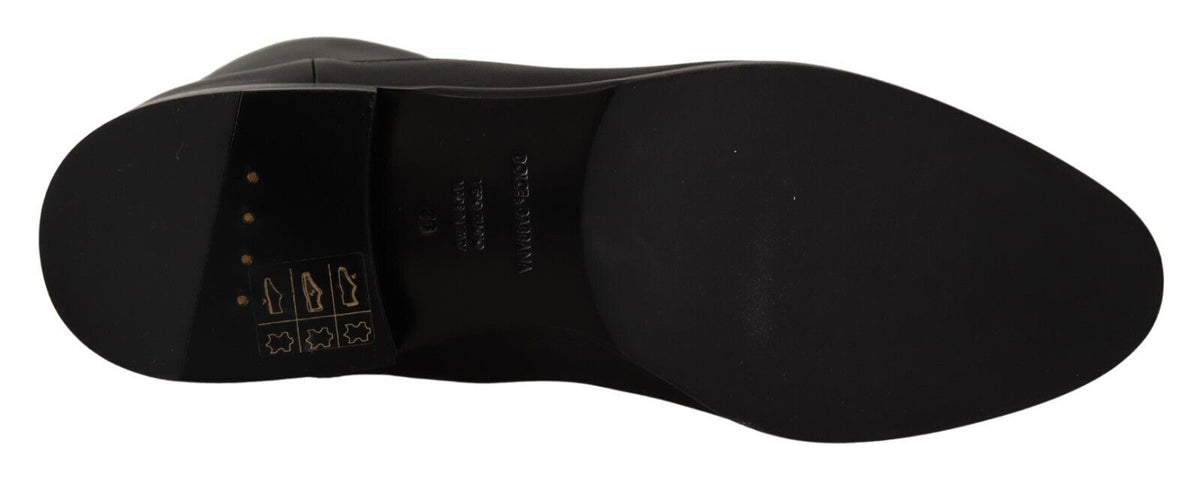 Dolce & Gabbana Black Leather Biker Boots