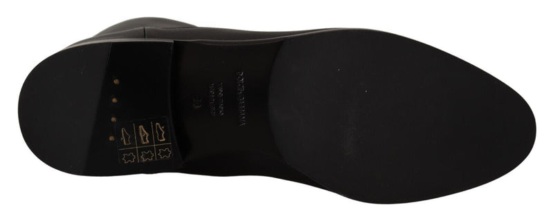 Dolce & Gabbana Black Leather Biker Boots